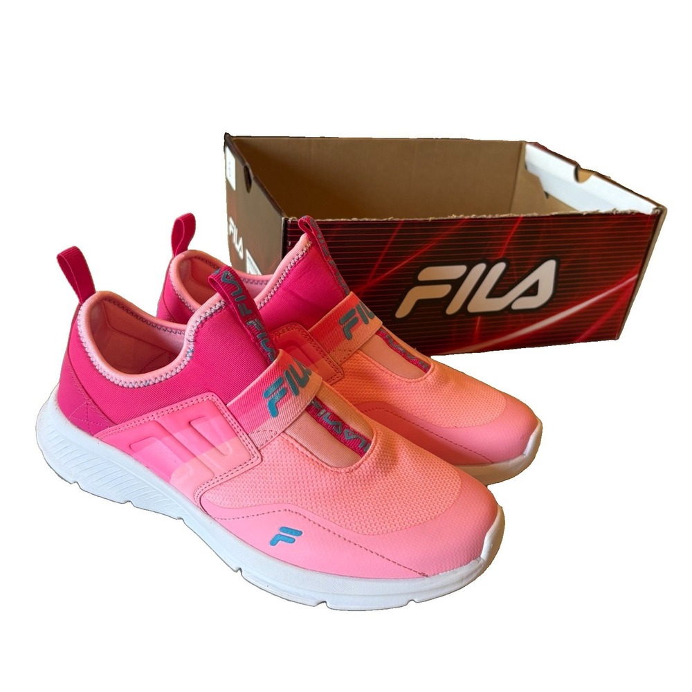 FILA Landbuzzer Ombre Big Girls Running Shoes Size 6Y Pink Slip On - Picture 7 of 10